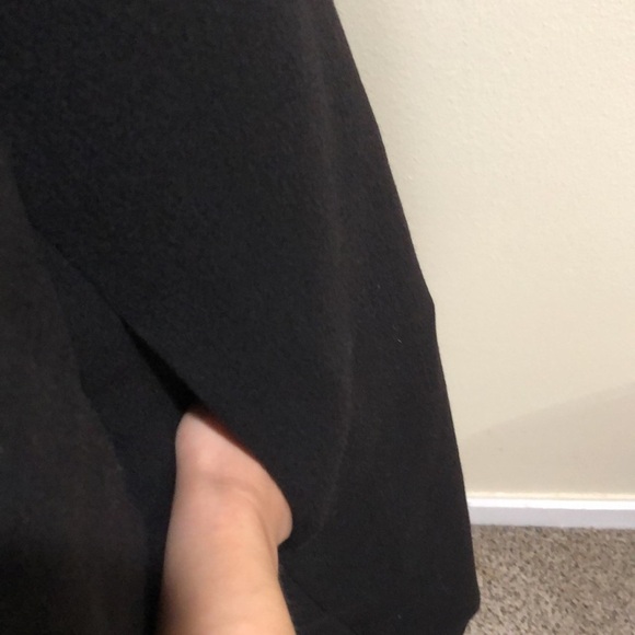 J Crew Double Cloth Collarless Pea Coat Size 8 Black Wool Blend - Picture 4 of 14